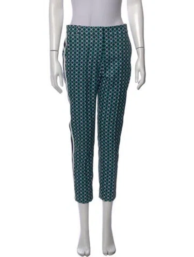 Pre-owned Tory Sport Printed Straight Leg Pants In Multi