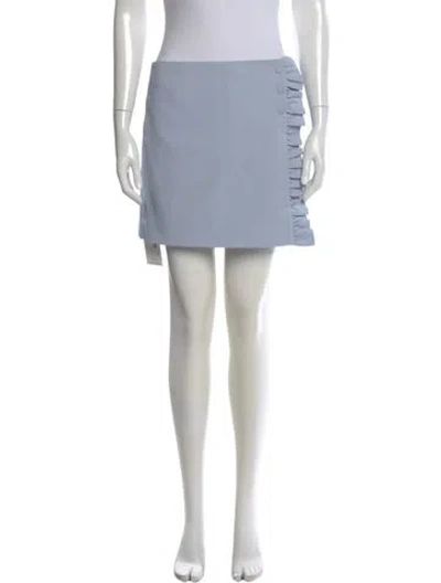 Pre-owned Tory Sport Ruffle Embellishment Mini Skirt In Blue