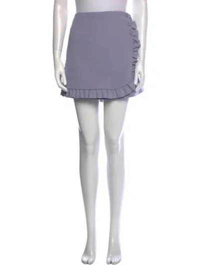 Pre-owned Tory Sport Ruffle Embellishment Mini Skirt In Purple