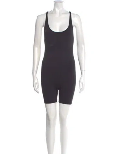Pre-owned Tory Sport Scoop Neck Romper In Gray