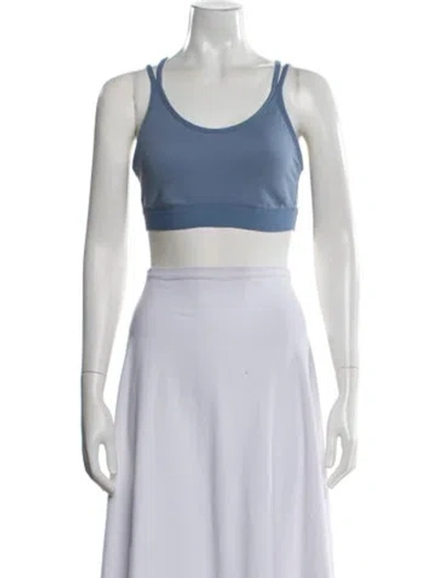 Pre-owned Tory Sport Scoop Neck Sleeveless Sports Bra In Blue