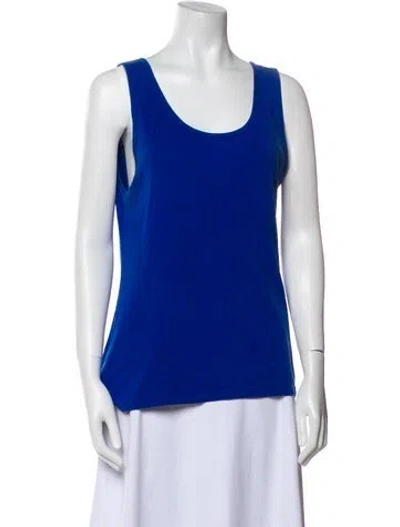 Pre-owned Tory Sport Scoop Neck Sleeveless Top In Blue