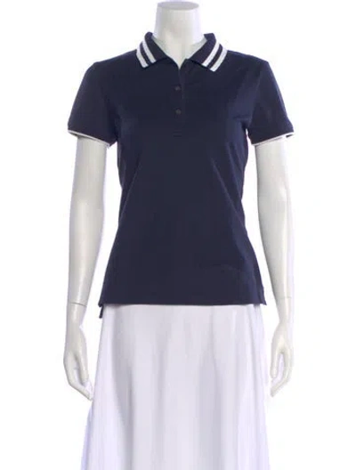 Pre-owned Tory Sport Short Sleeve Polo In Blue