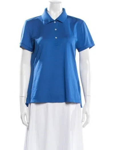 Pre-owned Tory Sport Short Sleeve Polo In Blue