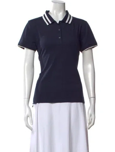 Pre-owned Tory Sport Short Sleeve Polo In Blue