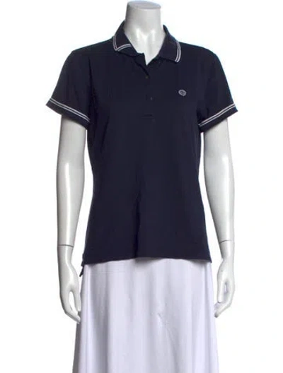 Pre-owned Tory Sport Short Sleeve Polo In Blue