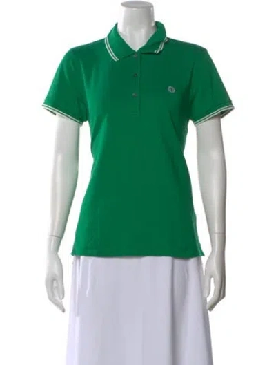Pre-owned Tory Sport Short Sleeve Polo In Green
