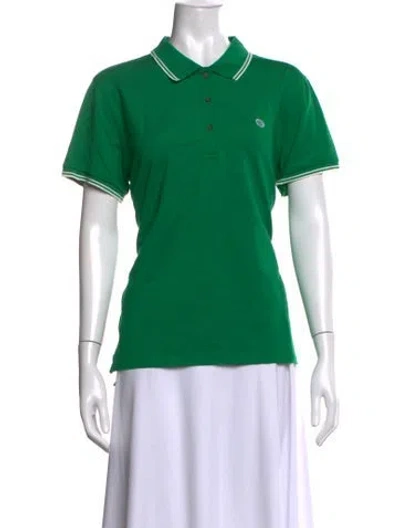 Pre-owned Tory Sport Short Sleeve Polo In Green