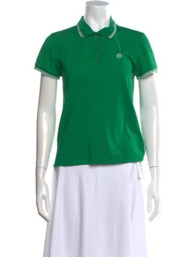 Pre-owned Tory Sport Short Sleeve Polo In Green