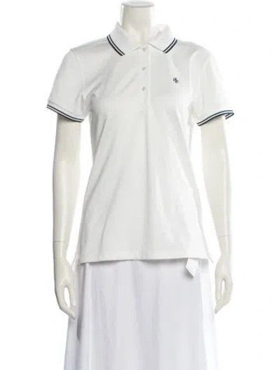 Pre-owned Tory Sport Short Sleeve Polo In Neutral