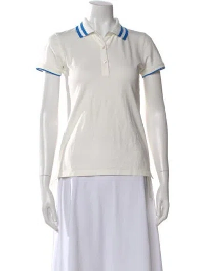 Pre-owned Tory Sport Short Sleeve Polo In Neutral