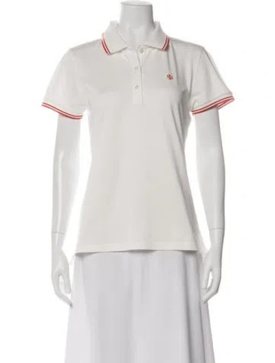 Pre-owned Tory Sport Short Sleeve Polo In Neutral