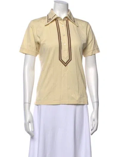 Pre-owned Tory Sport Short Sleeve Polo In Neutrals