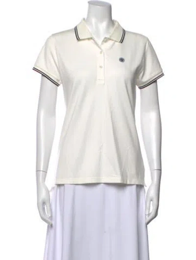 Pre-owned Tory Sport Short Sleeve Polo In Neutrals