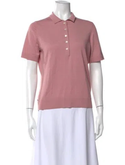 Pre-owned Tory Sport Short Sleeve Polo In Pink