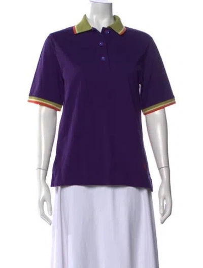 Pre-owned Tory Sport Short Sleeve Polo In Purple