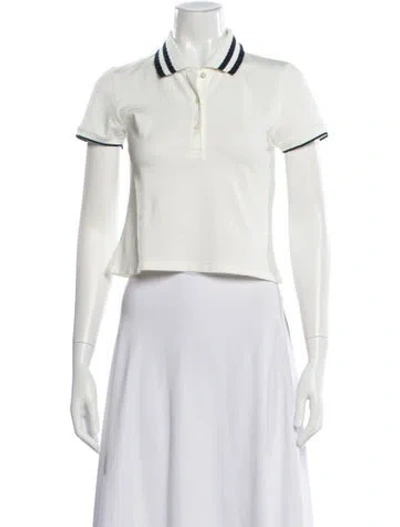 Pre-owned Tory Sport Short Sleeve Polo In White