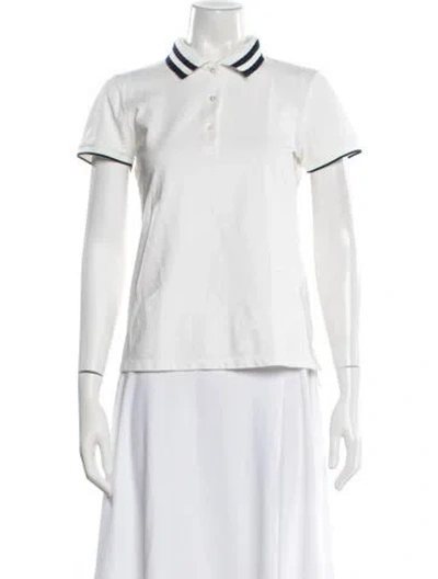 Pre-owned Tory Sport Short Sleeve Polo In White
