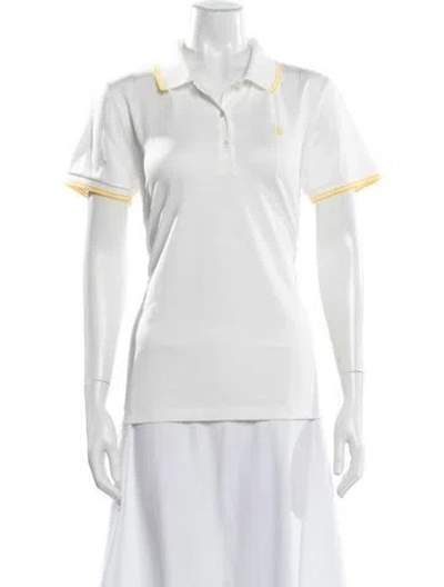 Pre-owned Tory Sport Short Sleeve Polo In White