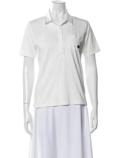 Pre-owned Tory Sport Short Sleeve Polo In White