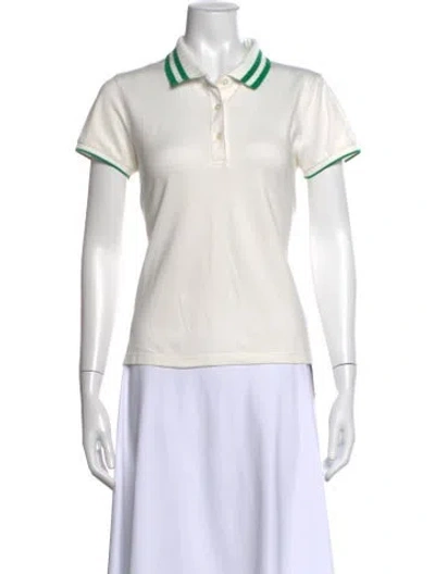 Pre-owned Tory Sport Short Sleeve Polo In White