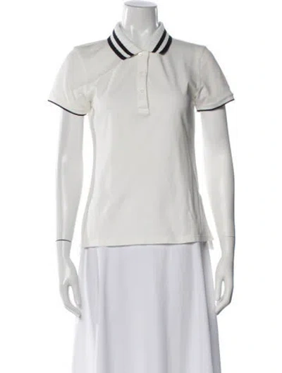 Pre-owned Tory Sport Short Sleeve Polo In White