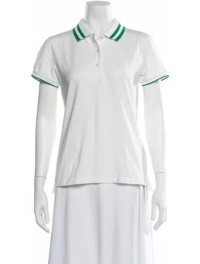 Pre-owned Tory Sport Short Sleeve Polo In White