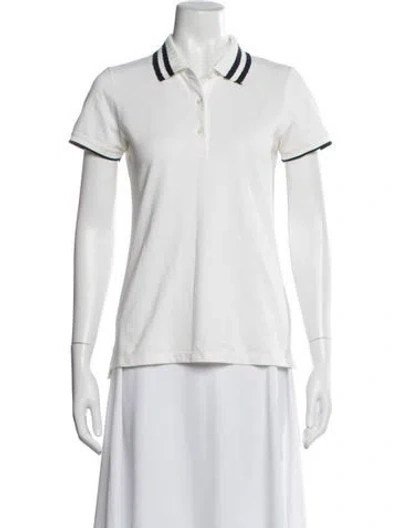 Pre-owned Tory Sport Short Sleeve Polo In White