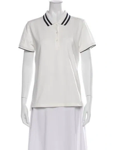 Pre-owned Tory Sport Short Sleeve Polo In White