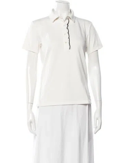 Pre-owned Tory Sport Short Sleeve Polo In White
