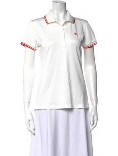Pre-owned Tory Sport Short Sleeve Polo In White