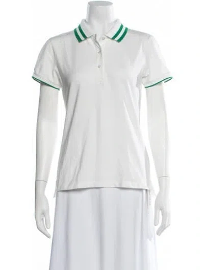 Pre-owned Tory Sport Short Sleeve Polo In White