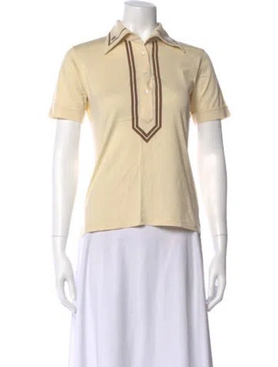 Pre-owned Tory Sport Short Sleeve Polo In Yellow