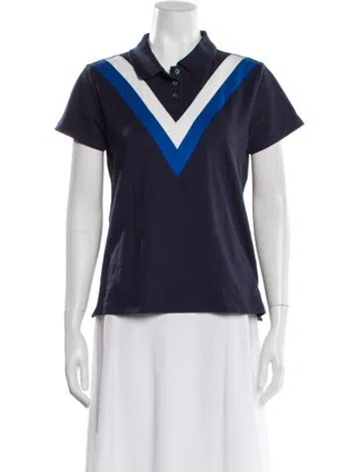 Pre-owned Tory Sport Short Sleeve Top In Blue