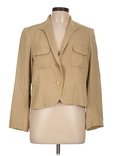 Pre-owned Tory Sport Silk Blazer Jacket In Brown