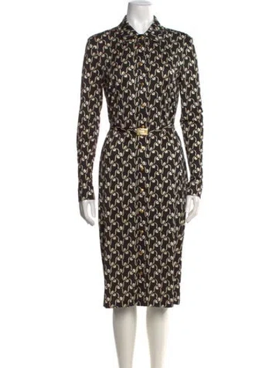 Pre-owned Tory Sport Silk Knee-length Dress In Multi