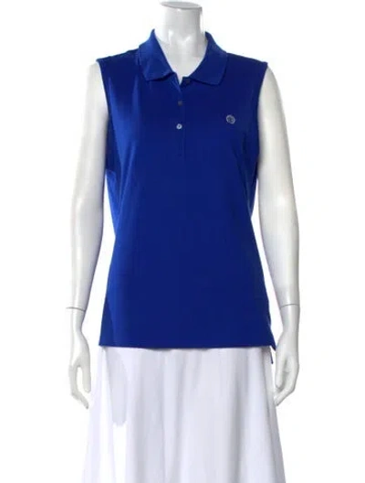 Pre-owned Tory Sport Sleeveless Polo In Blue