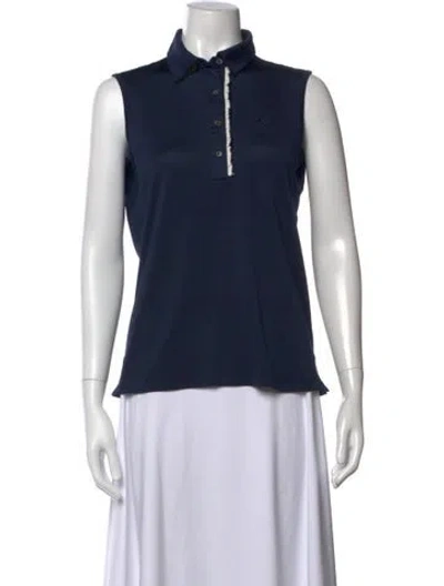 Pre-owned Tory Sport Sleeveless Polo In Blue