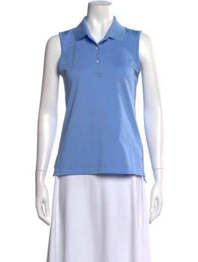 Pre-owned Tory Sport Sleeveless Polo In Blue
