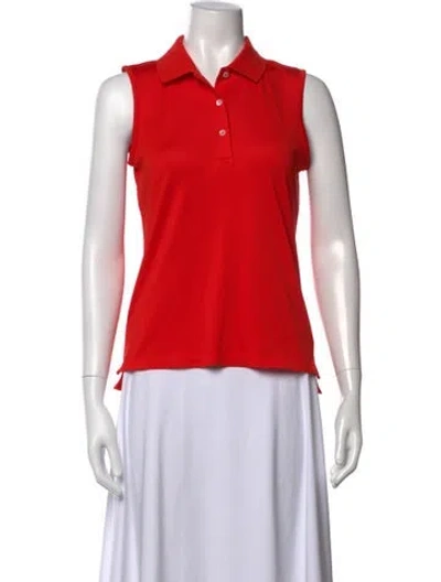 Pre-owned Tory Sport Sleeveless Polo In Red