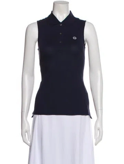Pre-owned Tory Sport Sleeveless Polo W/ Tags In Blue
