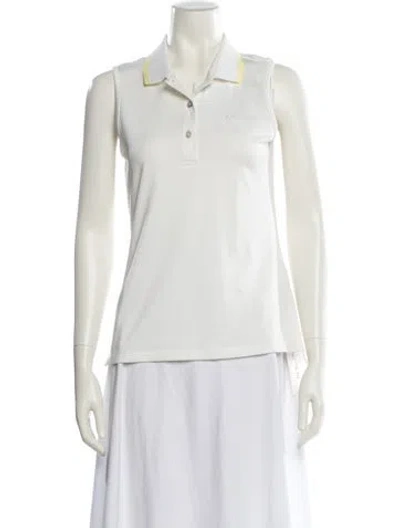 Pre-owned Tory Sport Sleeveless Polo In White