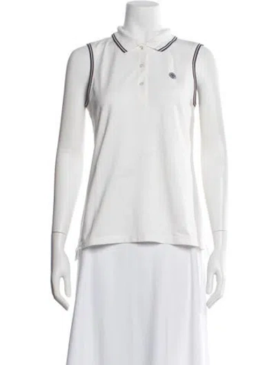Pre-owned Tory Sport Sleeveless Polo In White