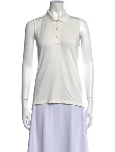 Pre-owned Tory Sport Sleeveless Polo In White