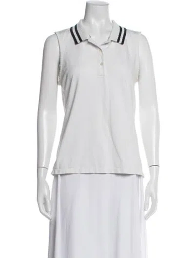 Pre-owned Tory Sport Sleeveless Polo In White
