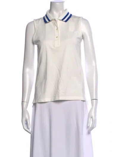 Pre-owned Tory Sport Sleeveless Polo In White