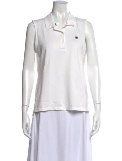 Pre-owned Tory Sport Sleeveless Polo In White