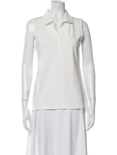 Pre-owned Tory Sport Sleeveless Top In White