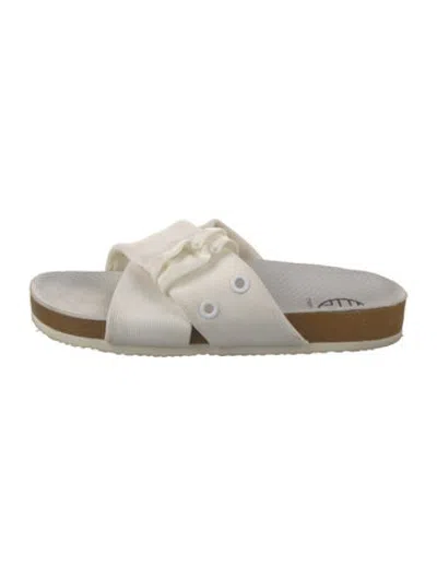 Pre-owned Tory Sport Slides In White