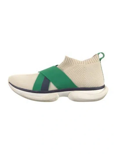 Pre-owned Tory Sport Sock Sneakers In Neutral